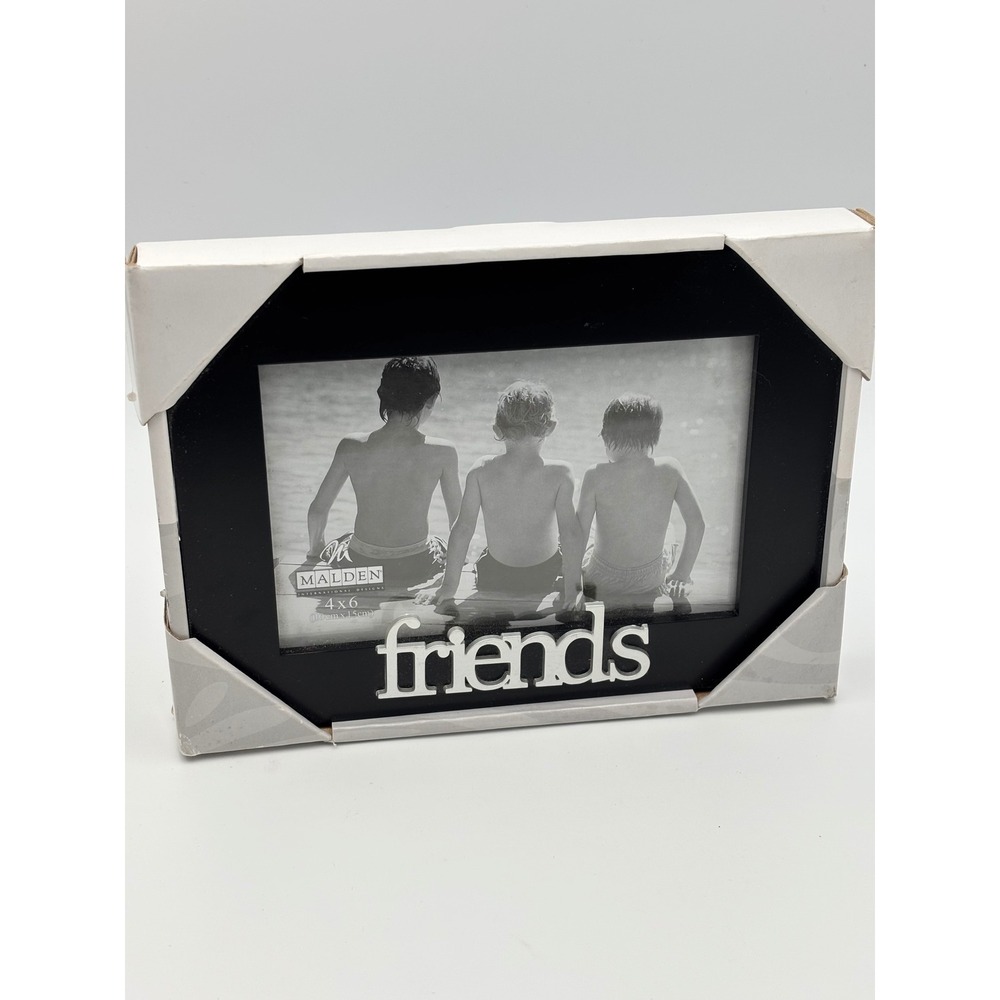 Malden International Designs Picture Friends  Black 4x6 Photo Picture Frame